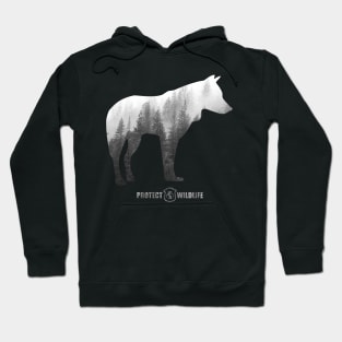 Protect Wildlife - Nature - Wolf Silhouette Hoodie